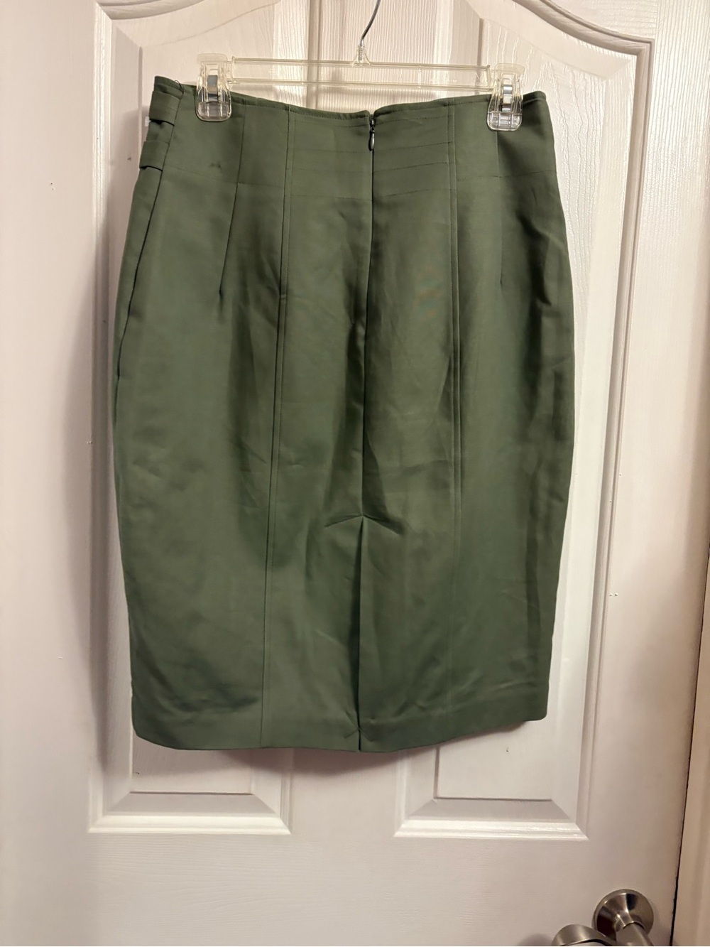 Worthington Olive Green Pencil Skirt with Gold Buckle Accents - Picture 2 of 2